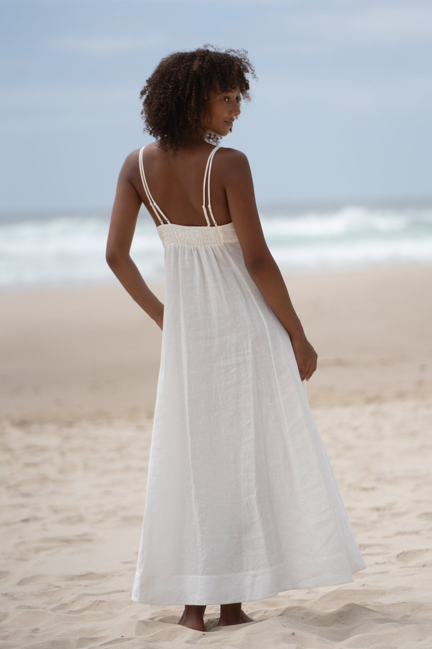 LILLY PILLY Tori linen dress in Ivory