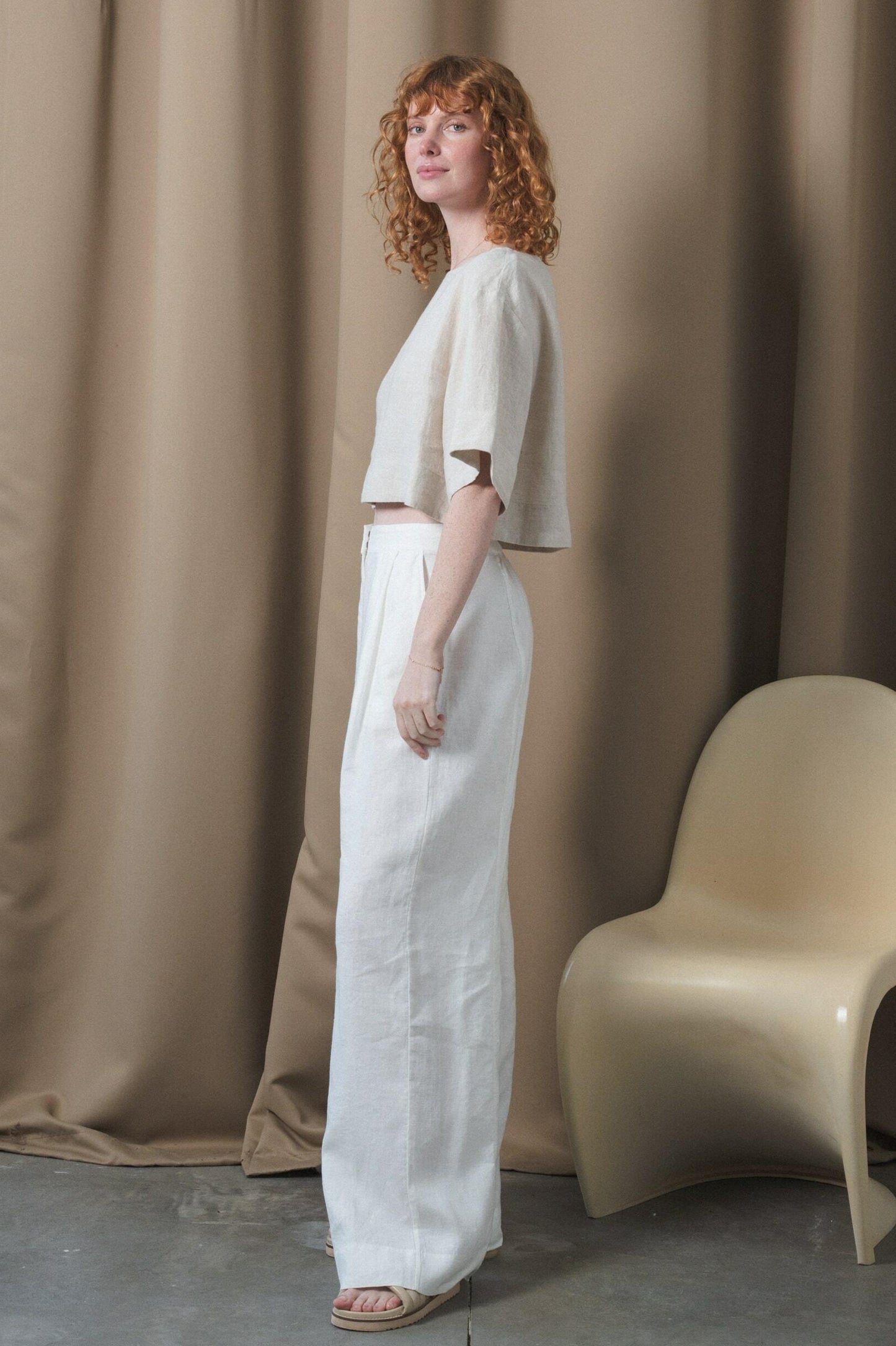 LILLY PILLY Oli linen pants in Ivory