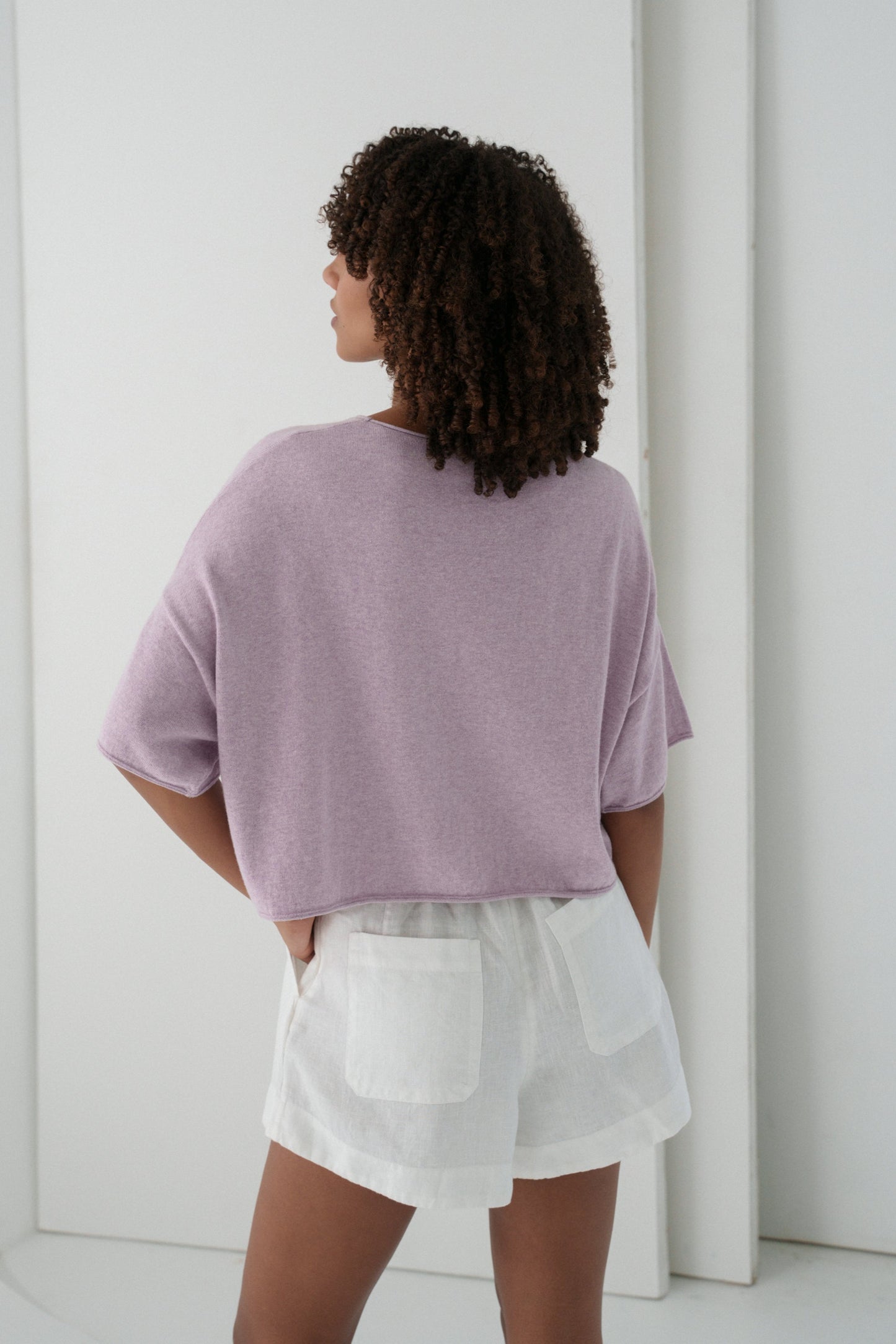 LILLY PILLY Addison knit top in Lilac