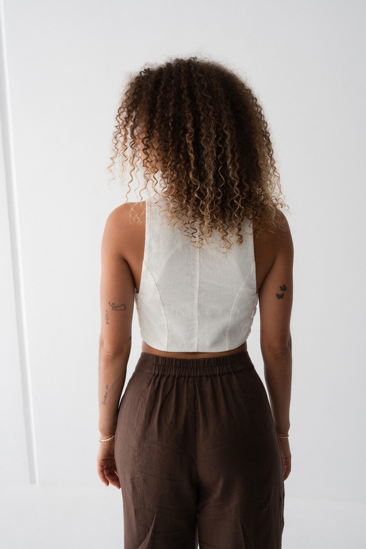 Oli Linen Pants - Chocolate