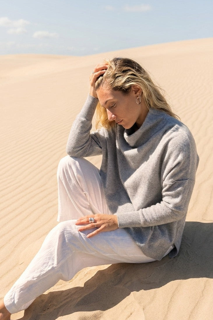 CALA GREY MARLE CASHMERE TUNIC