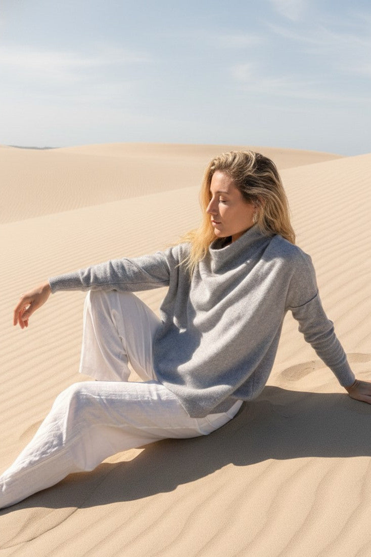 CALA GREY MARLE CASHMERE TUNIC