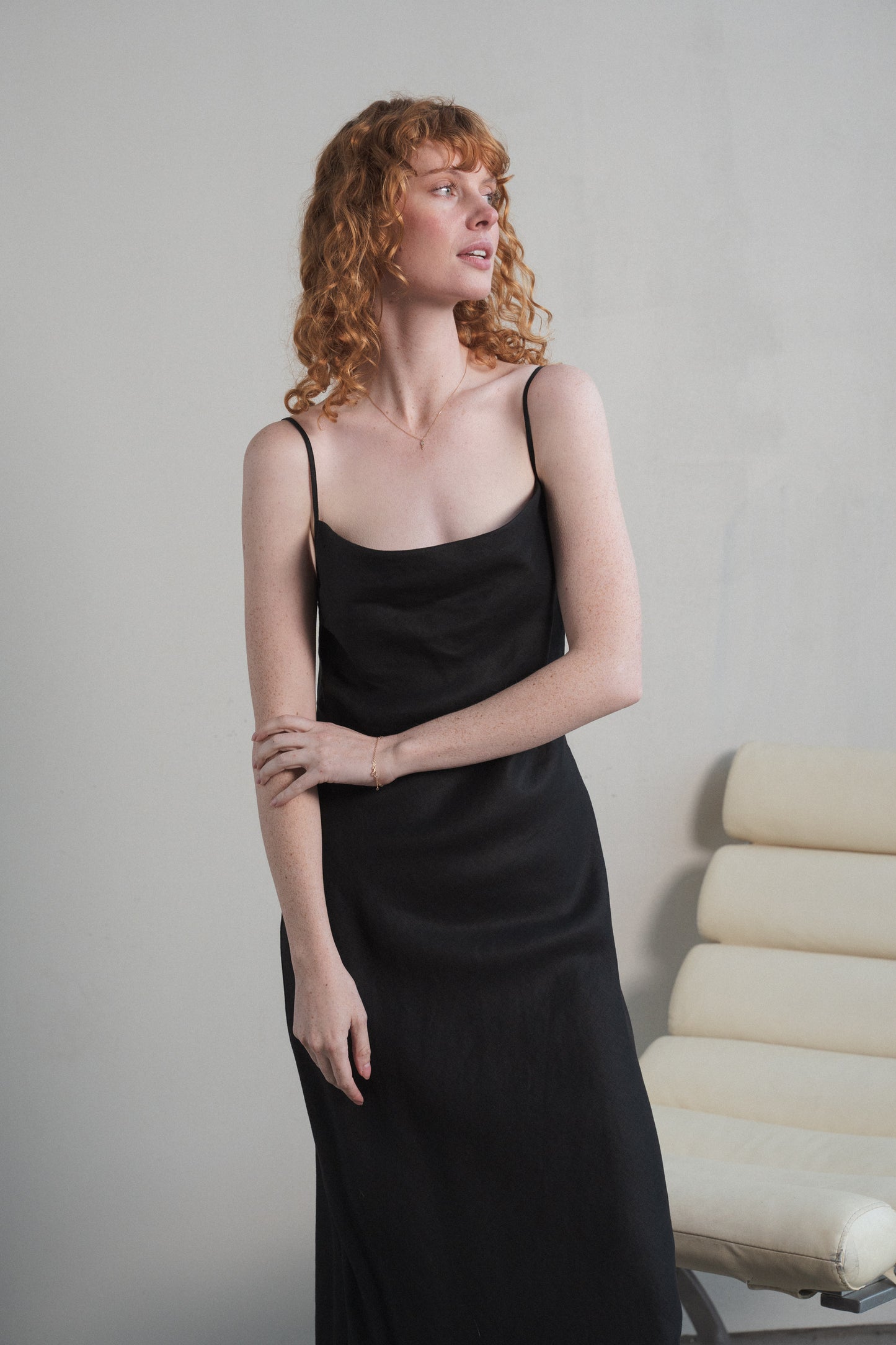 LILLY PILLY Allegria linen dress in Black