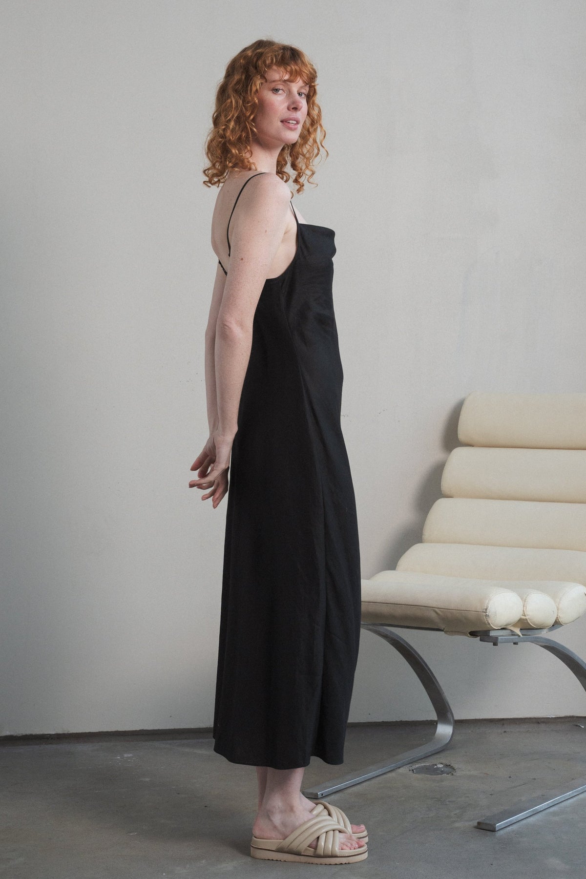 LILLY PILLY Allegria linen dress in Black
