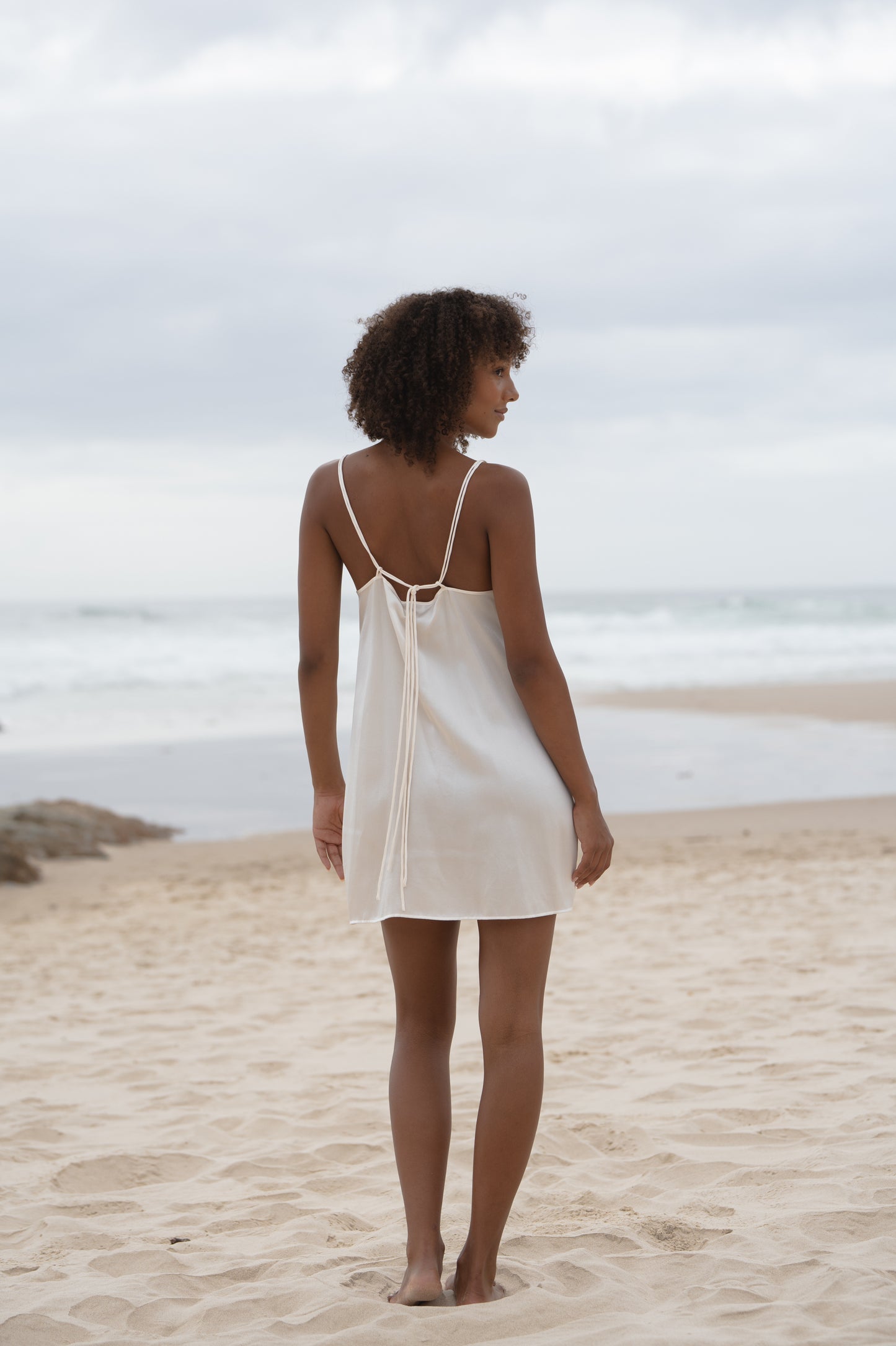 Lilly Pilly Collection bluesign® certified silk Ella slip in Ivory