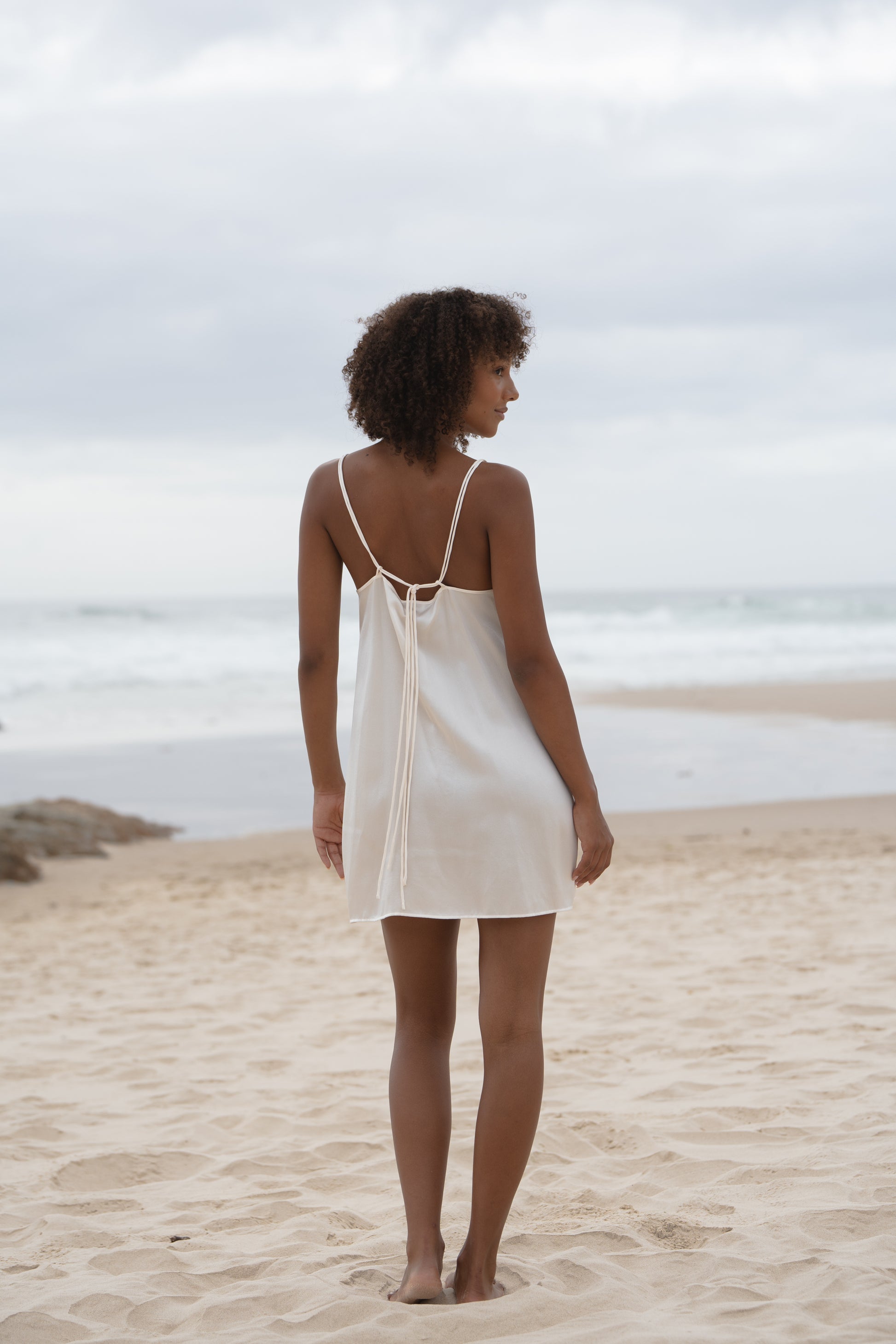 Lilly Pilly Collection bluesign® certified silk Ella slip in Ivory