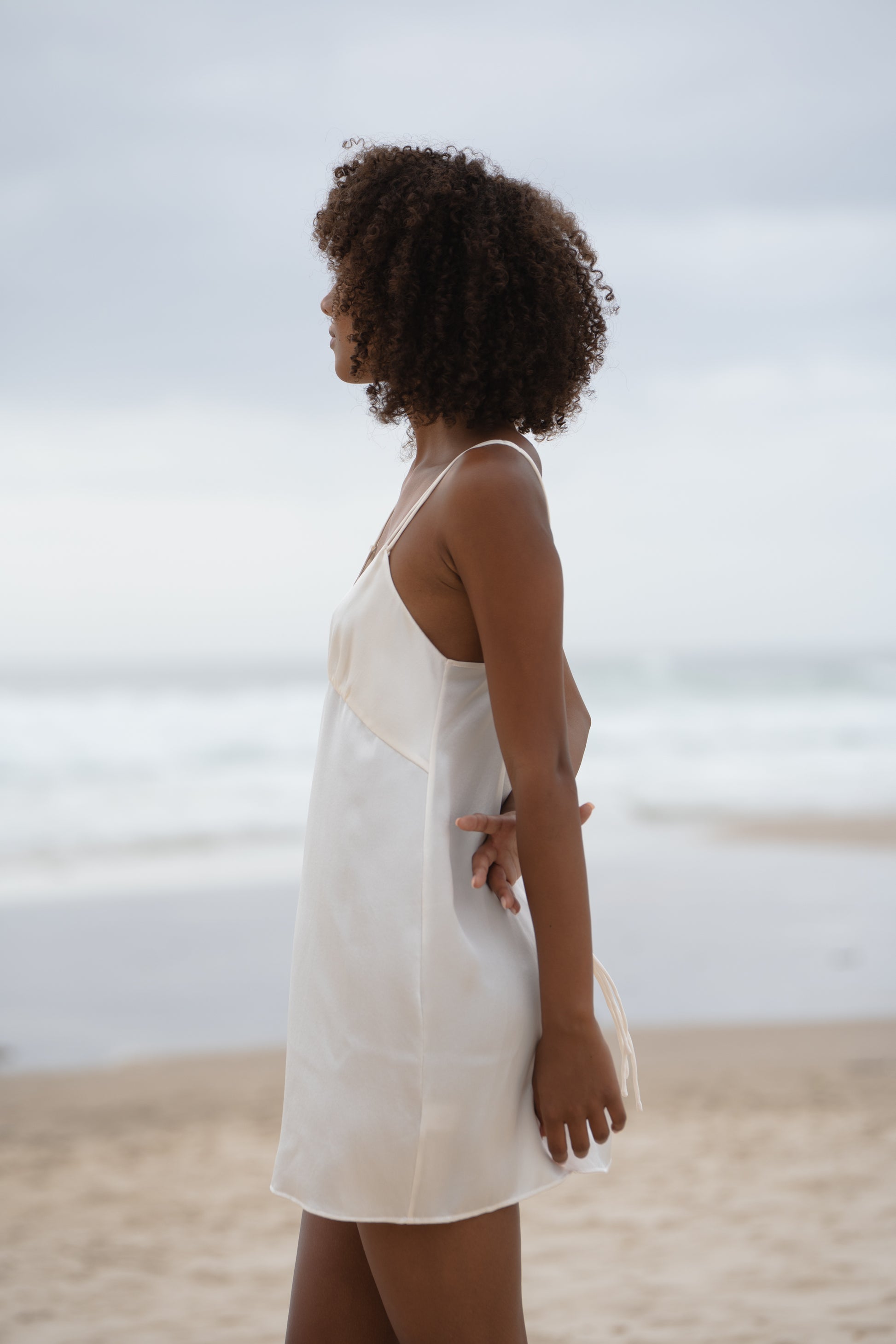 Lilly Pilly Collection bluesign® certified silk Ella slip in Ivory