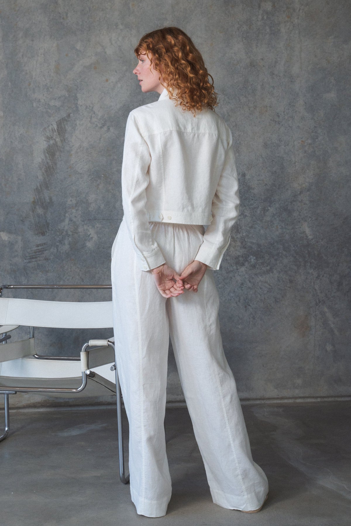 LILLY PILLY Milly linen jacket in Ivory