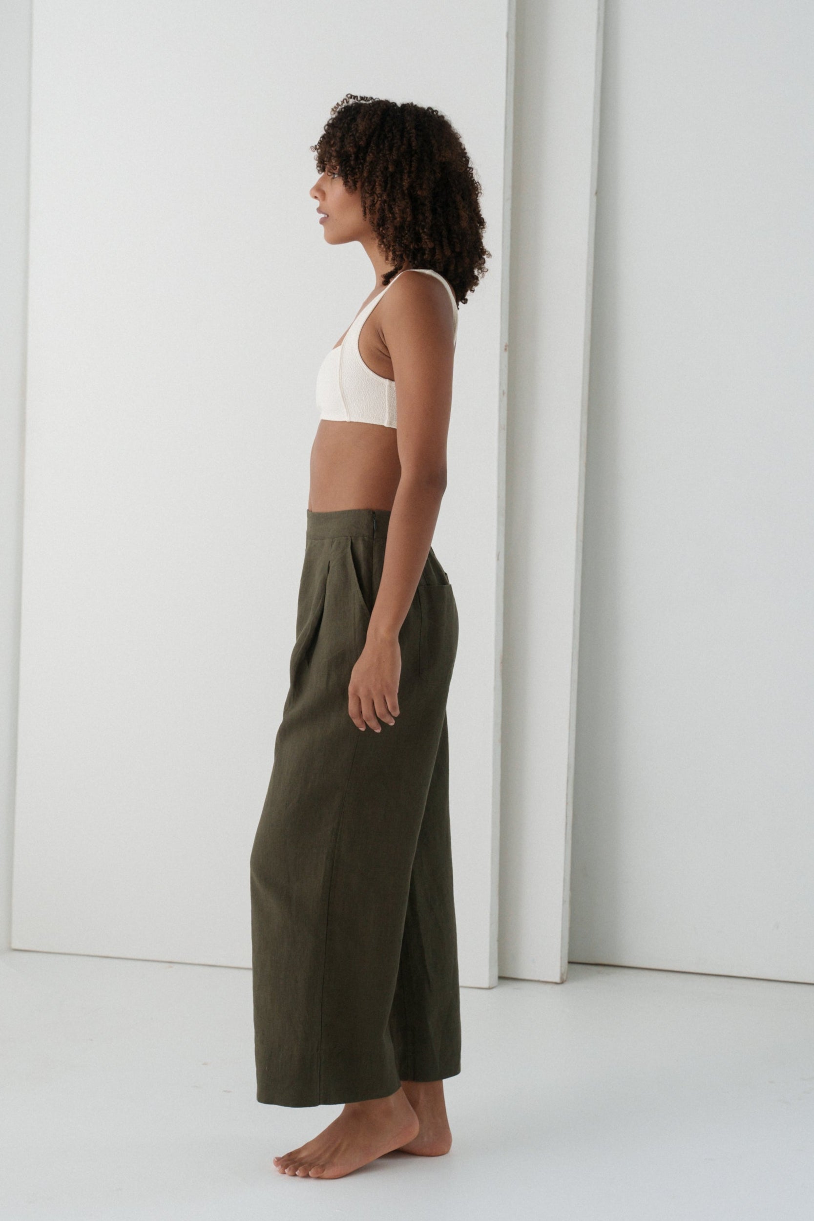 LILLY PILLY Ivy linen pants in Khaki