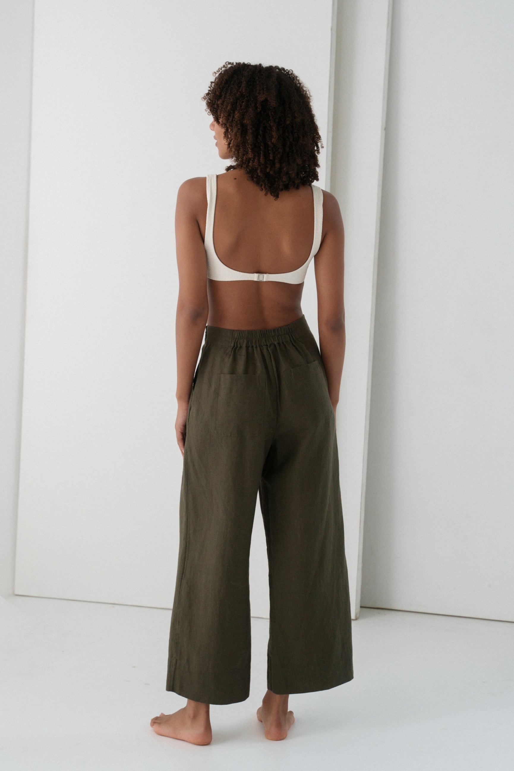 LILLY PILLY Ivy linen pants in Khaki