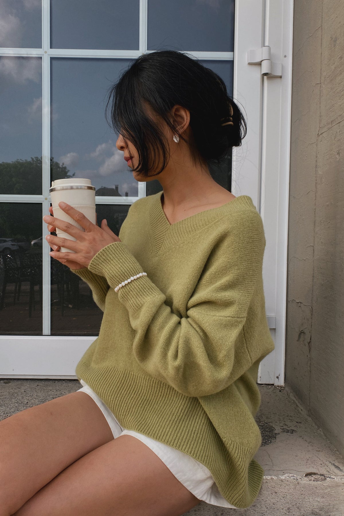 JUNE OLIVE CASHMERE KNIT