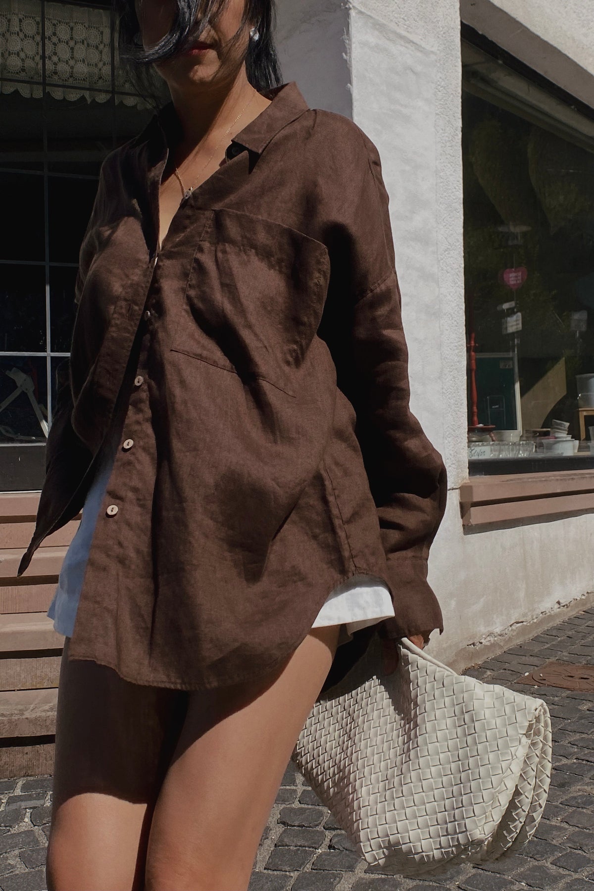 KIRRA CHOCOLATE LINEN SHIRT