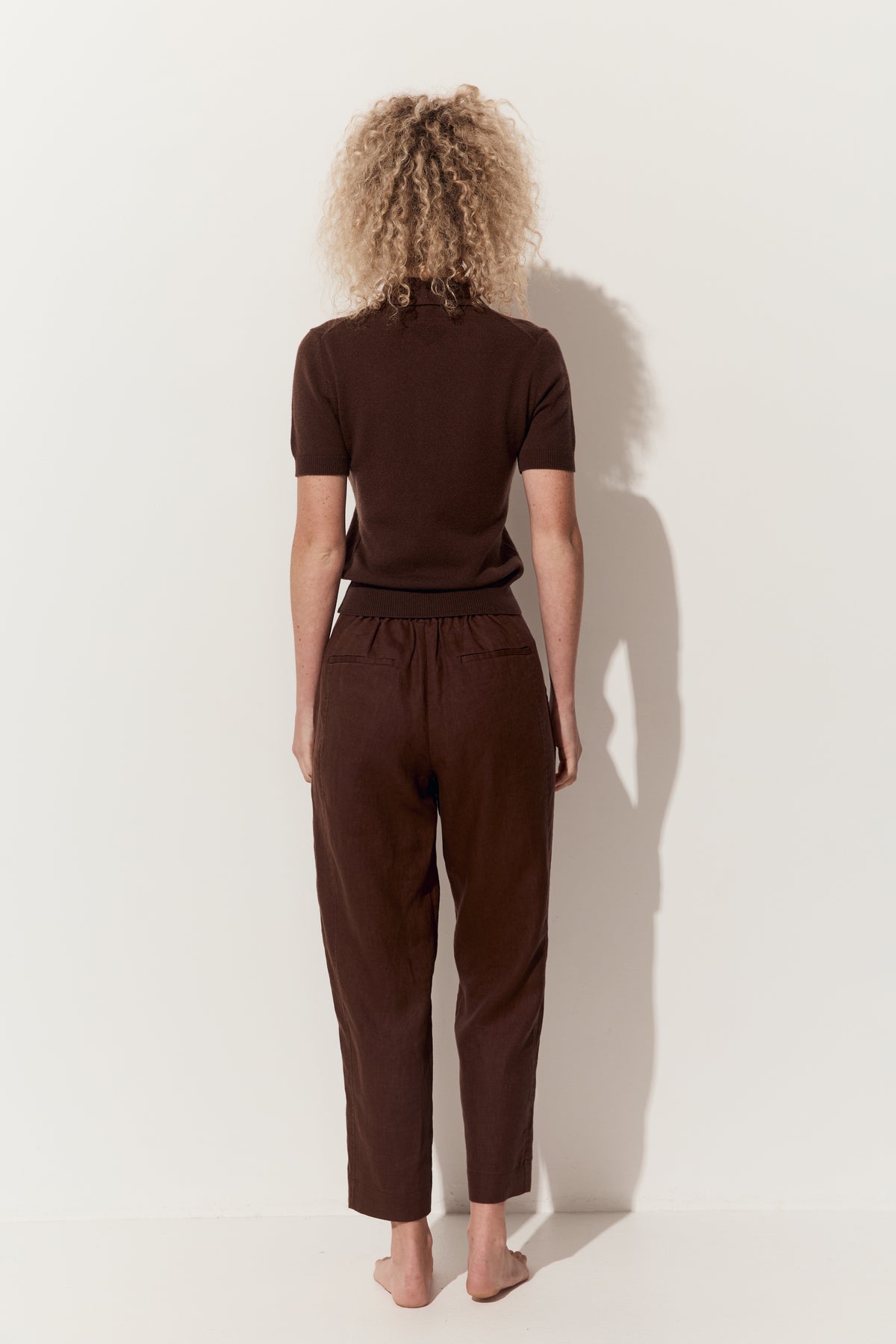 Emer Linen Pants - Chocolate