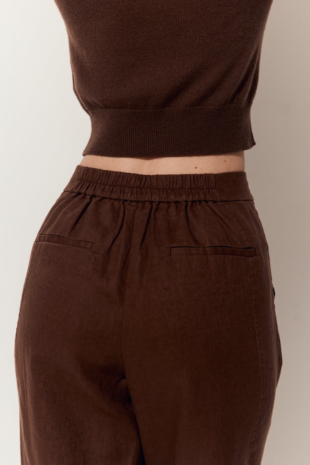 Emer Linen Pants - Chocolate