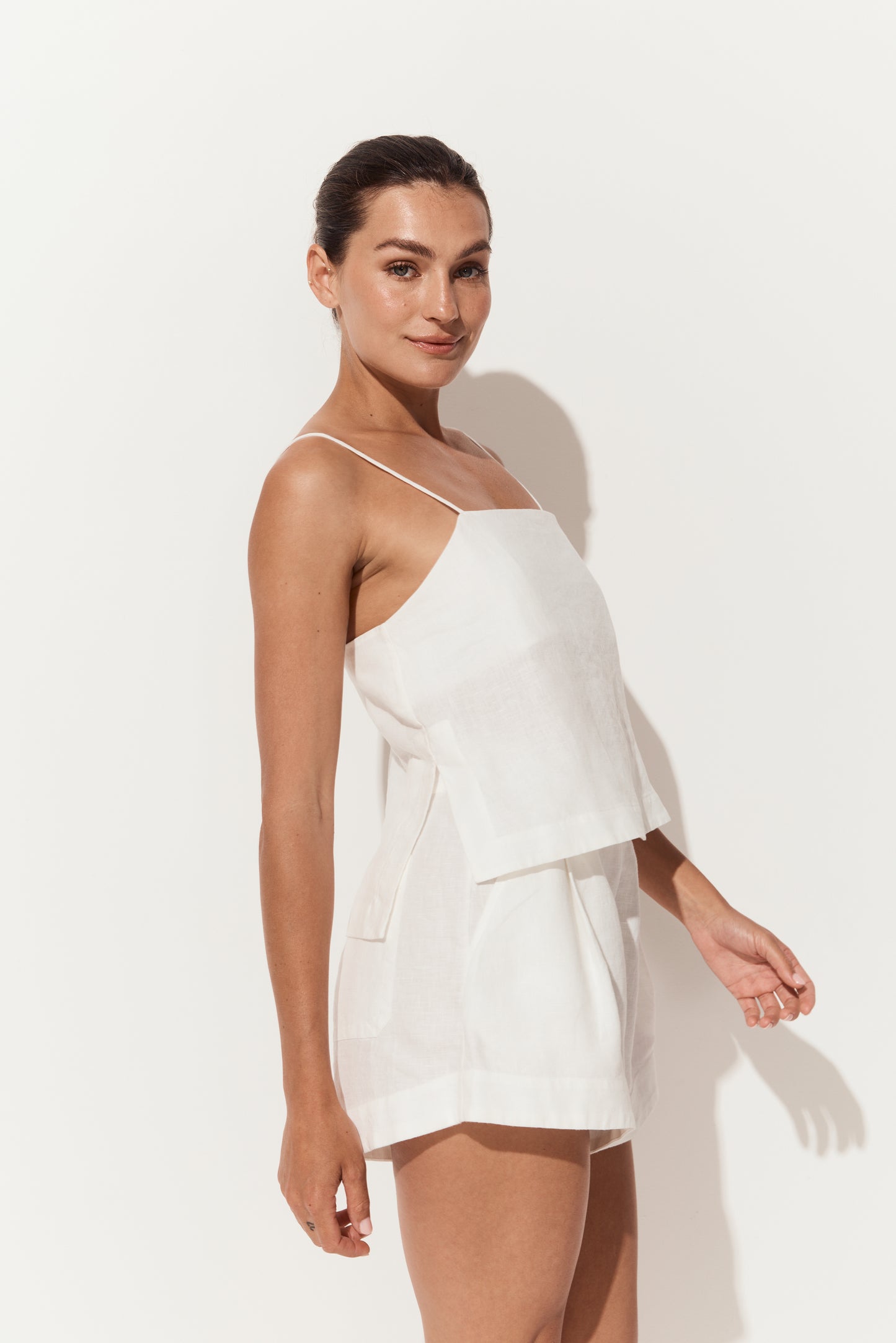 Rosa Linen Cami - Ivory