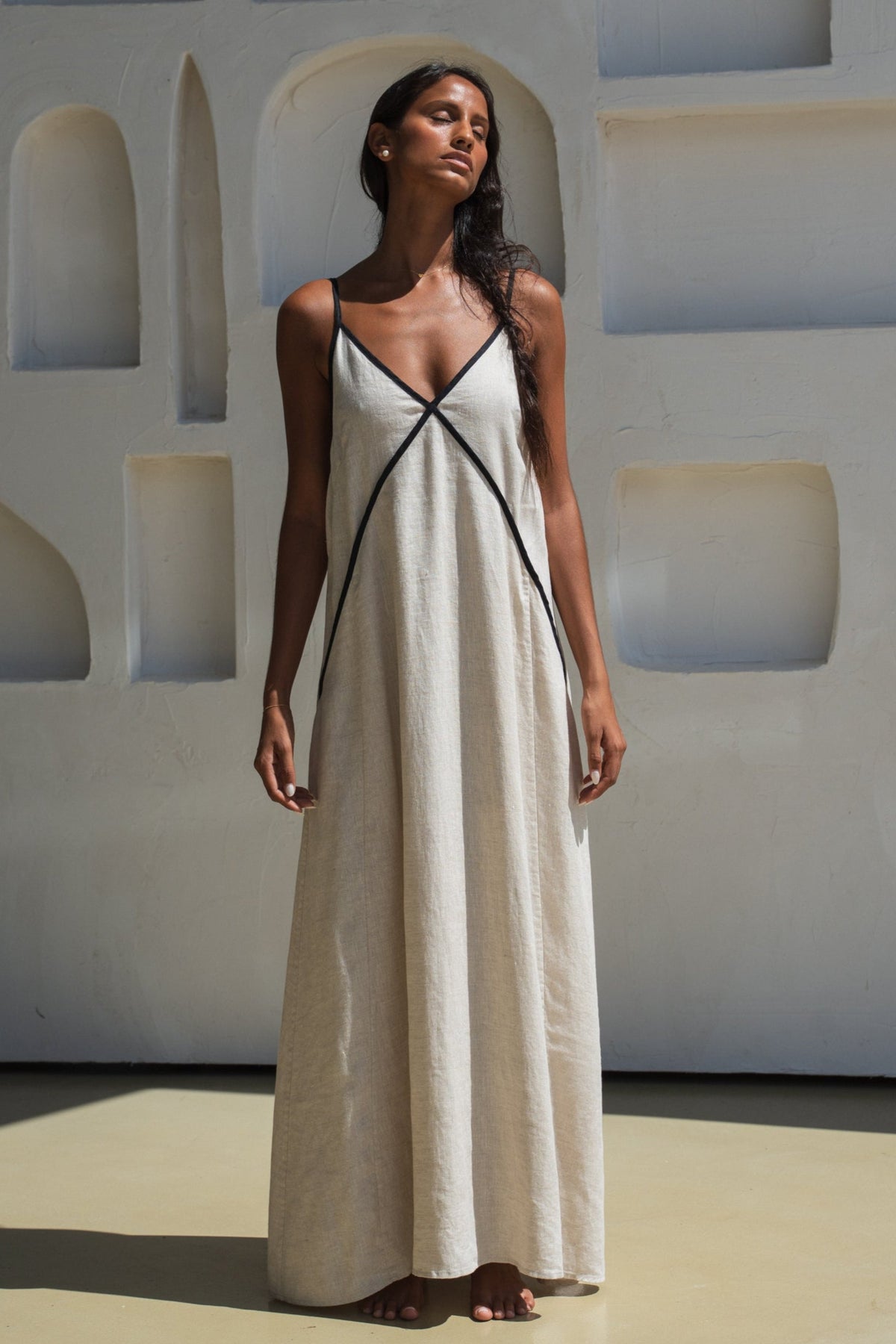 Azalea Oatmeal Linen Dress - European linen LILLY PILLY COLLECTION Azalea Oatmeal Linen Dress - European linen LILLY PILLY COLLECTION