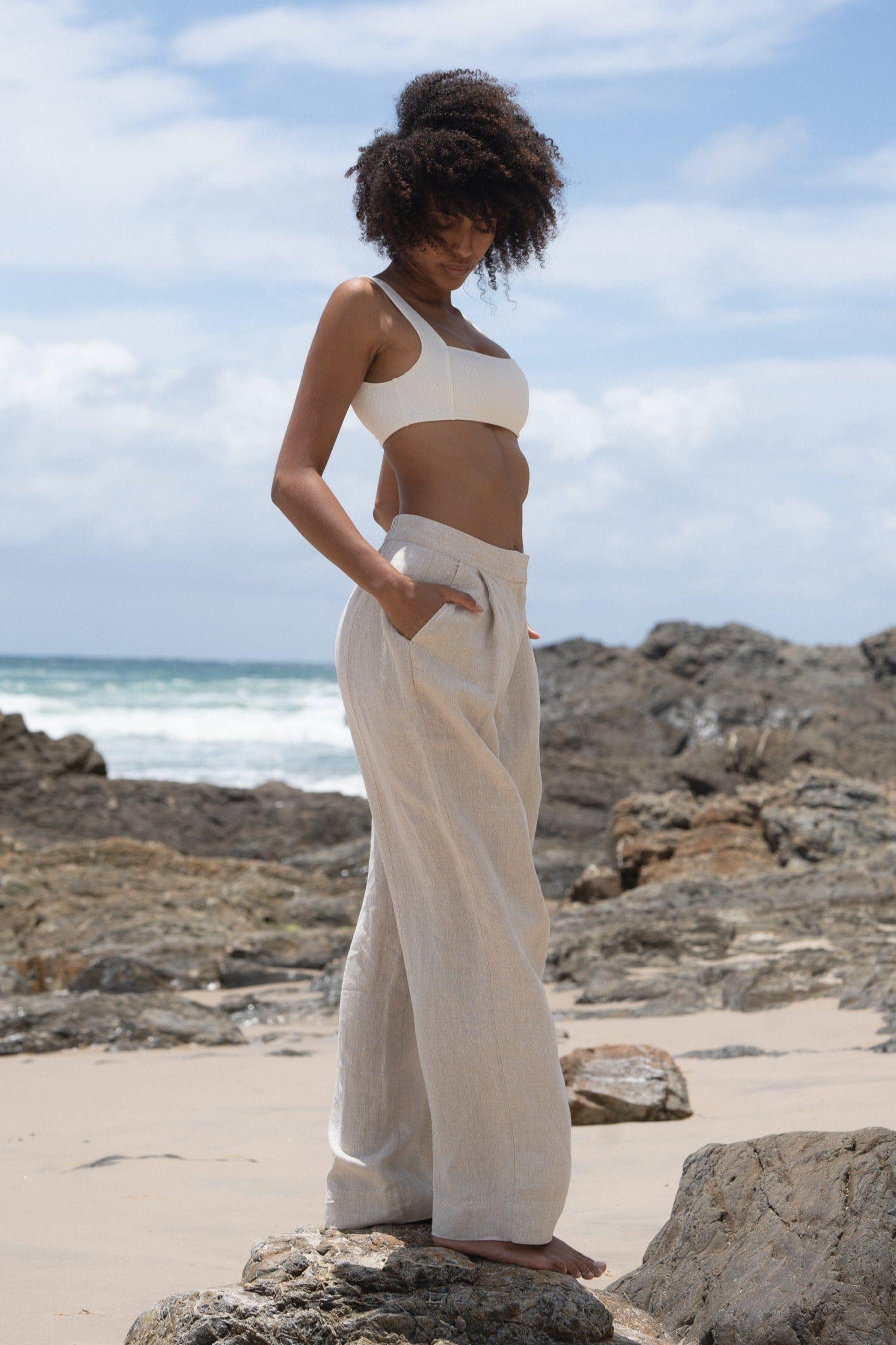 LILLY PILLY Oli linen pants in Oatmeal