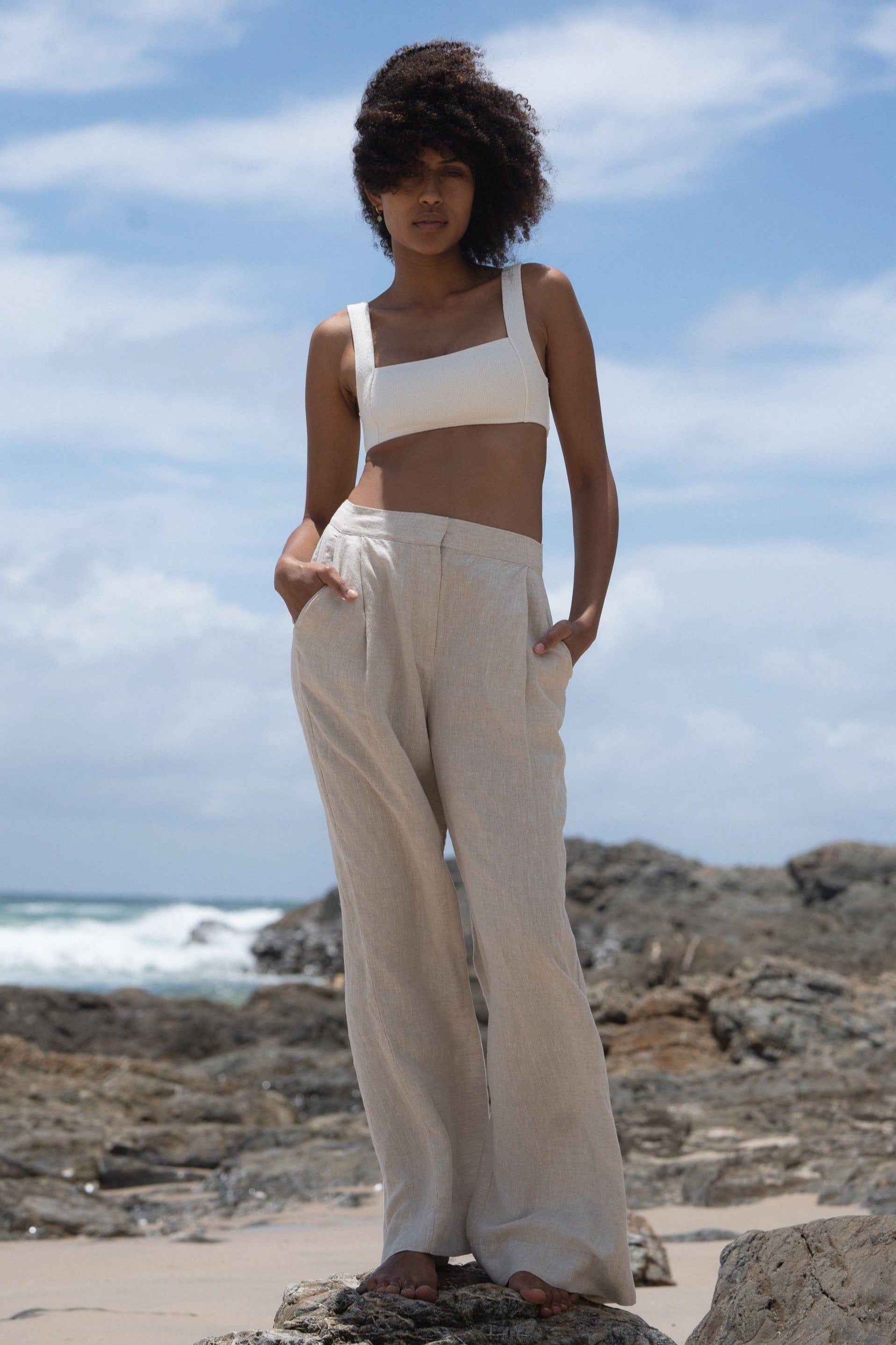 LILLY PILLY Oli linen pants in Oatmeal
