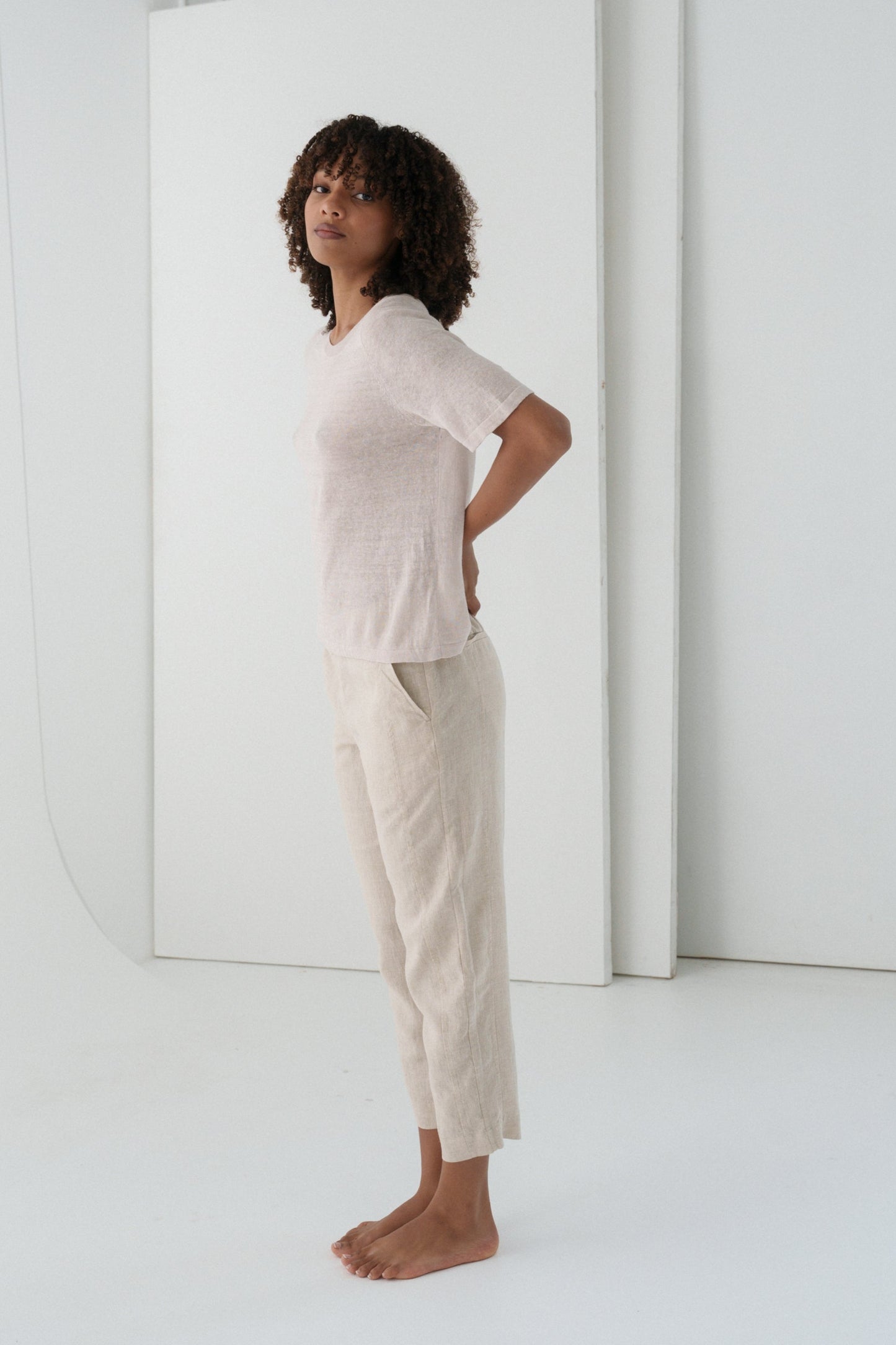 EMER OATMEAL LINEN PANTS
