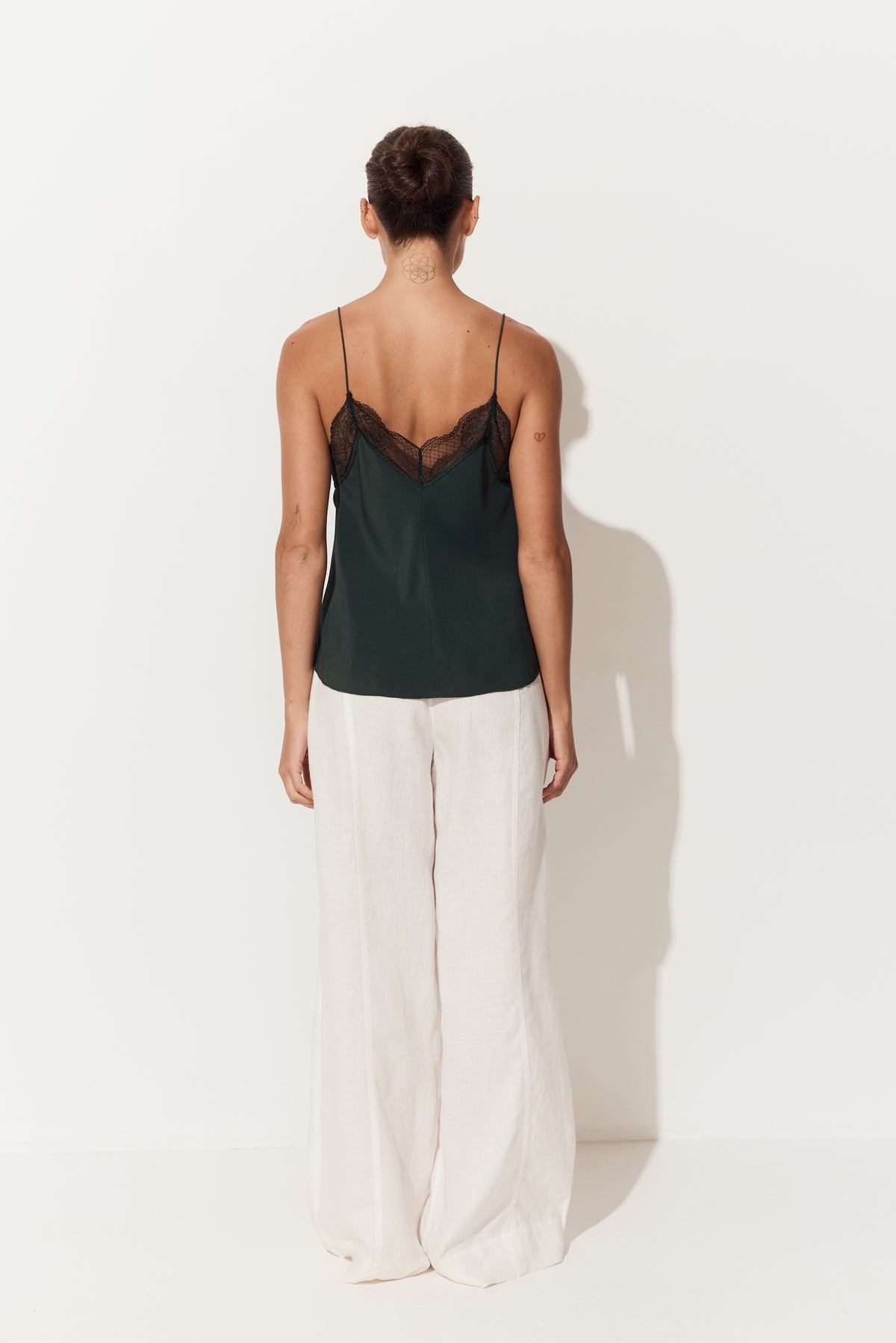 Frankie Silk Cami - Forest Green