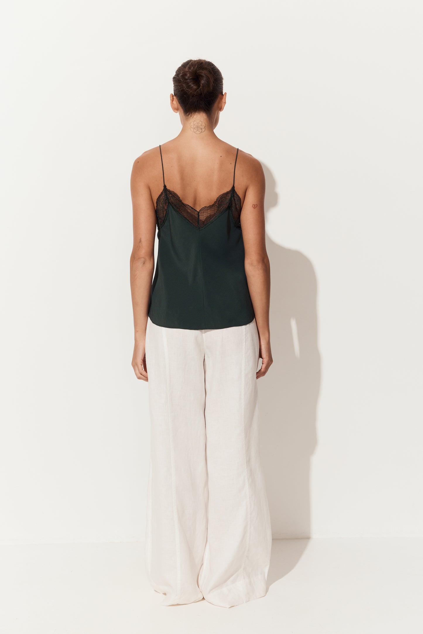 Frankie Silk Cami - Forest Green