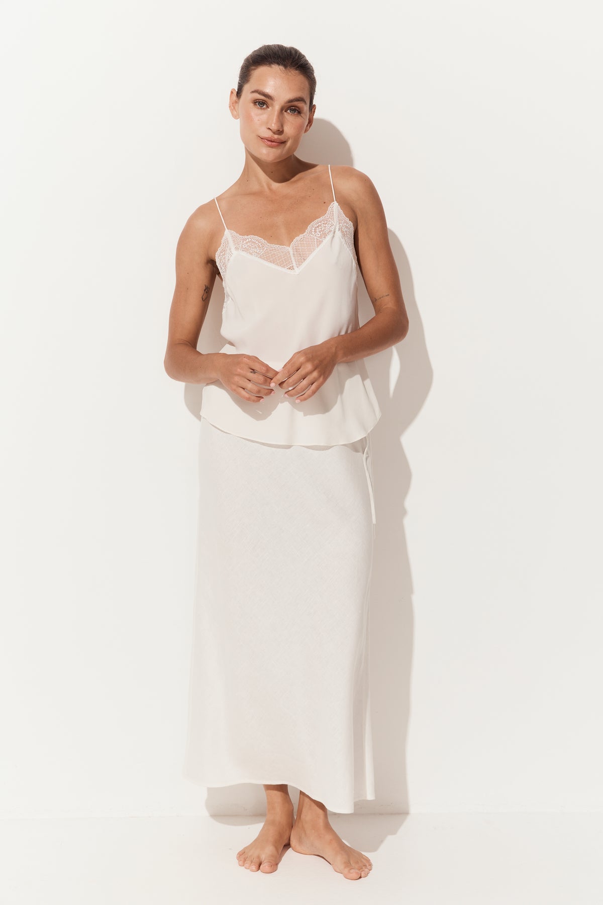 Frankie Silk Cami - Ivory