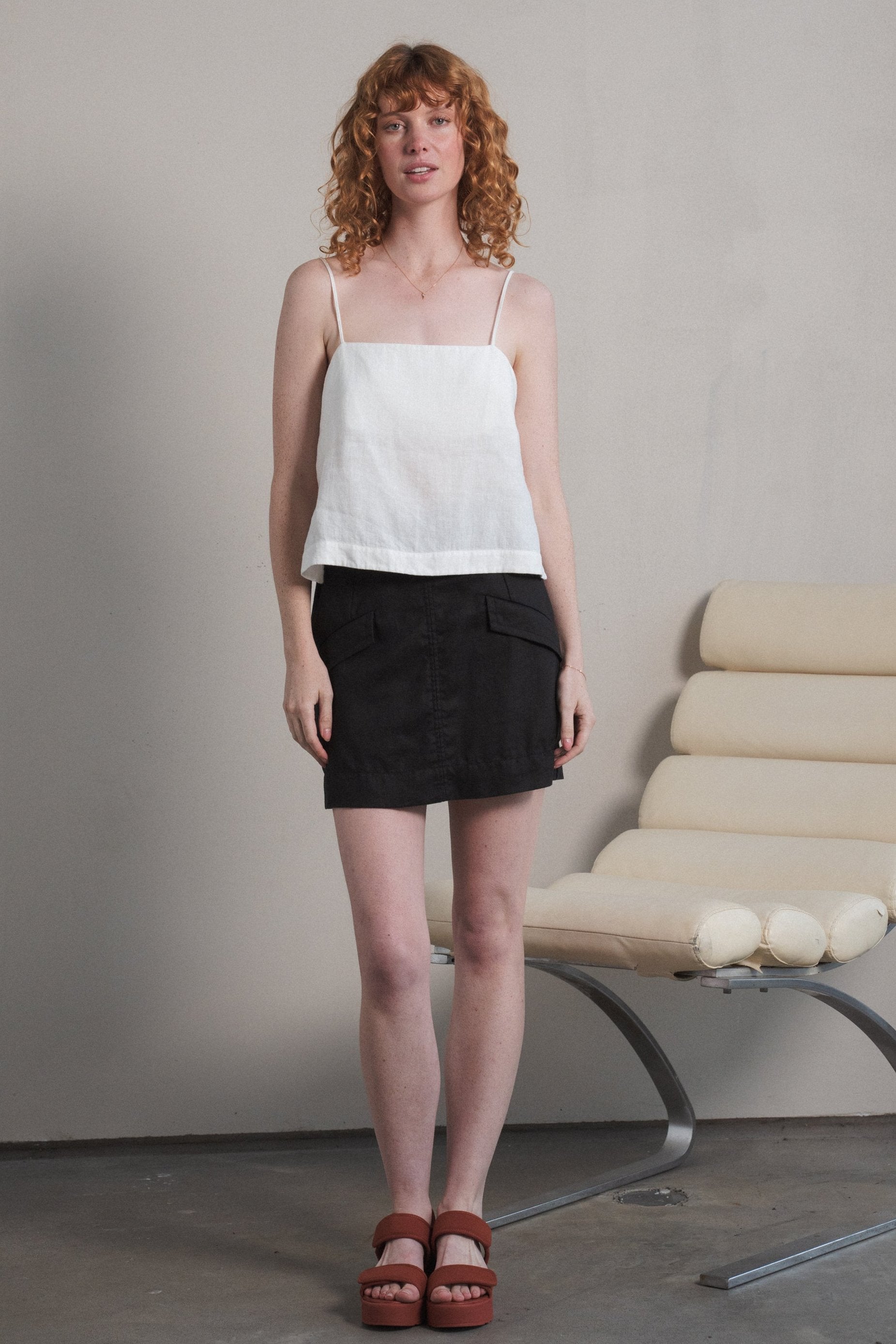 LILLY PILLY Ilaria linen skirt in Black