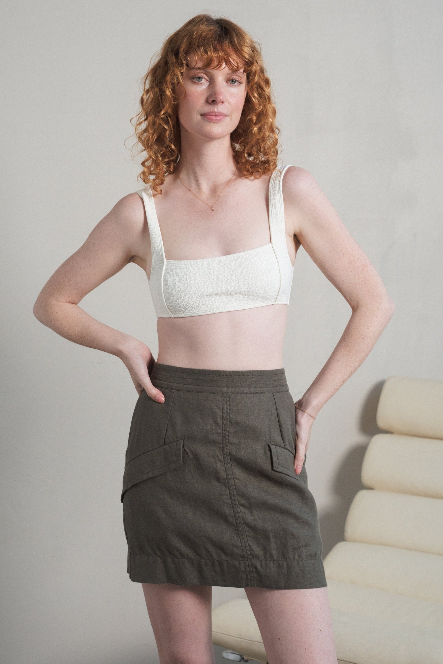 LILLY PILLY Ilaria linen skirt in Khaki