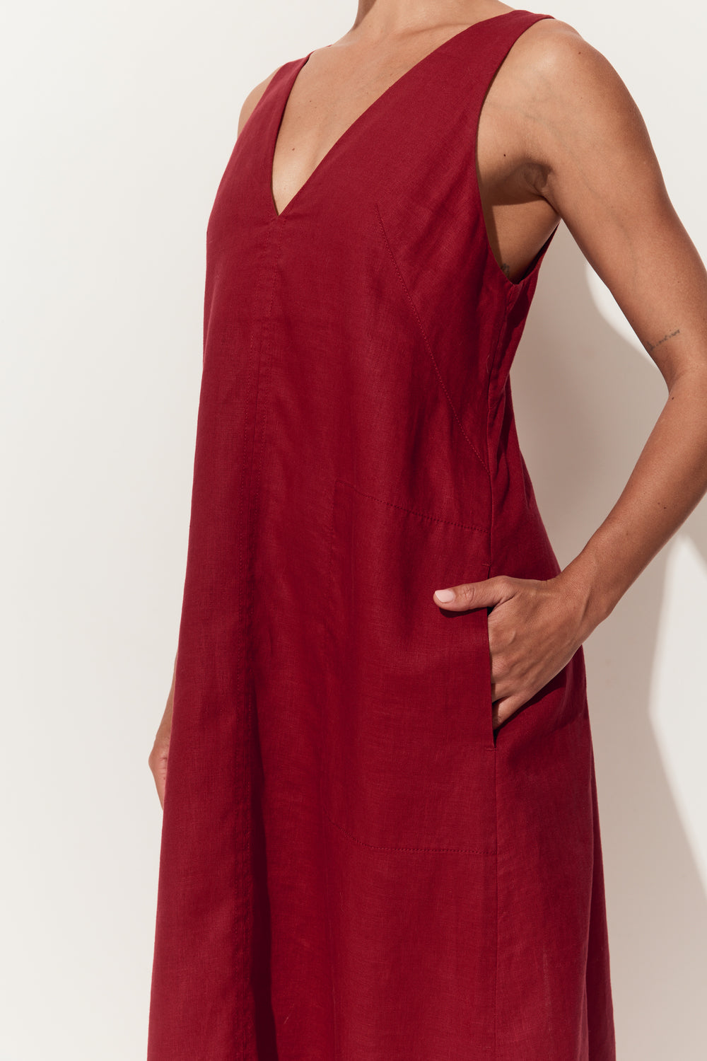Iris Linen Midi Dress - Forest Green - customer review photo by Jacqui - Claremont, WA