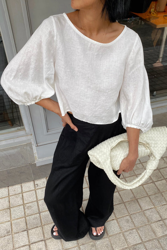 Oli Linen Pants - Black