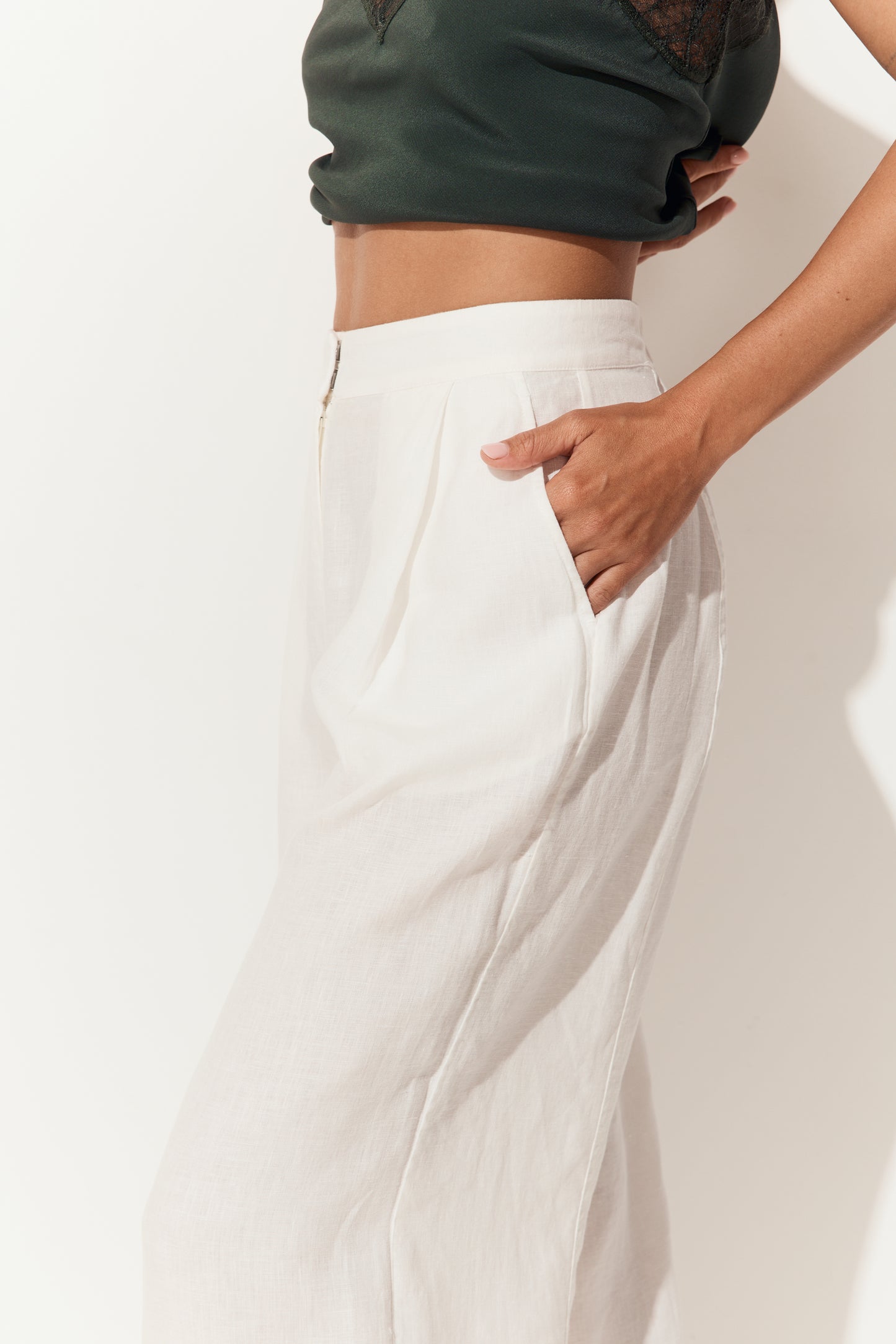 Oli Linen Pants - Ivory