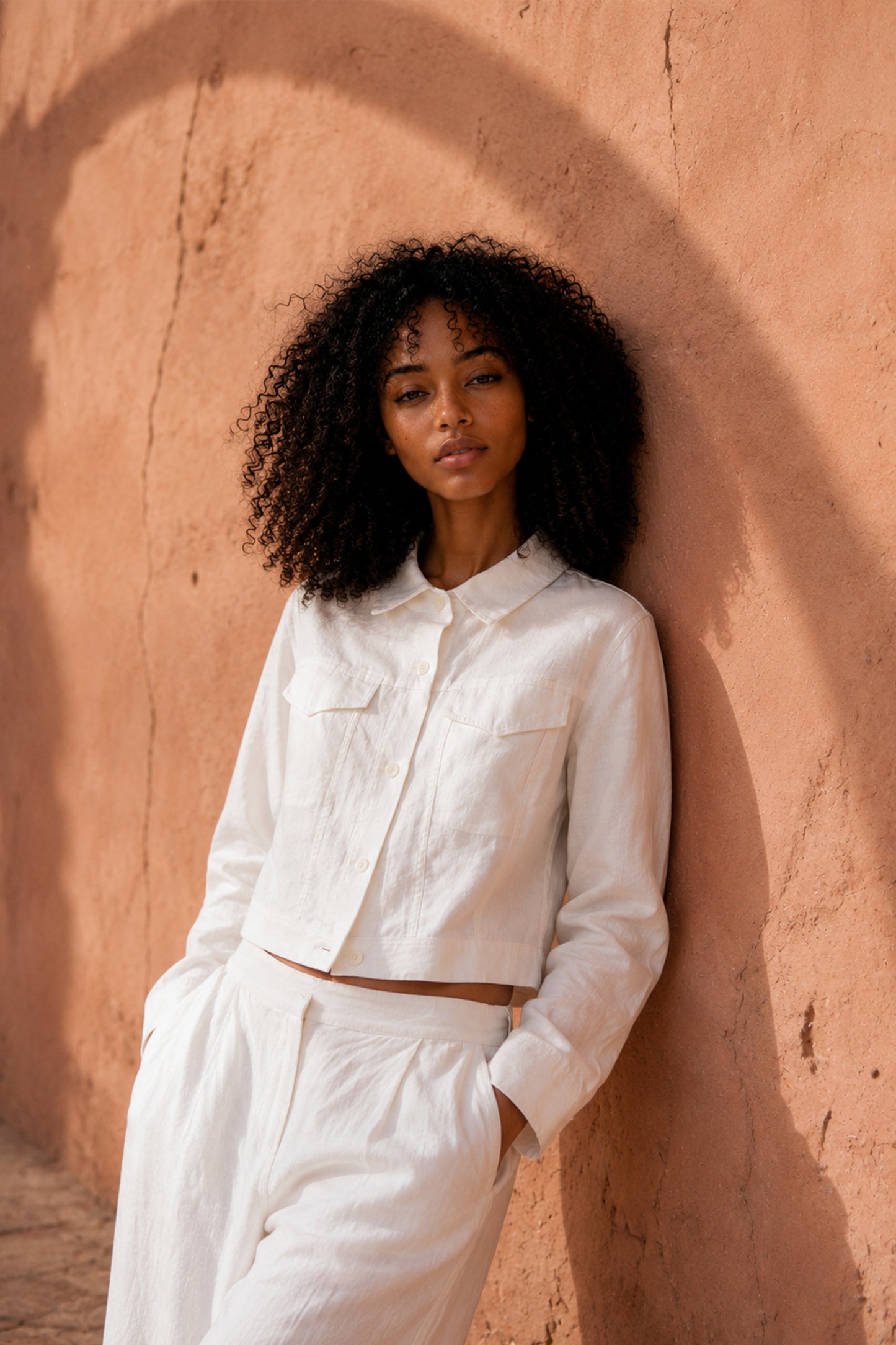 Milly Ivory Linen Jacket