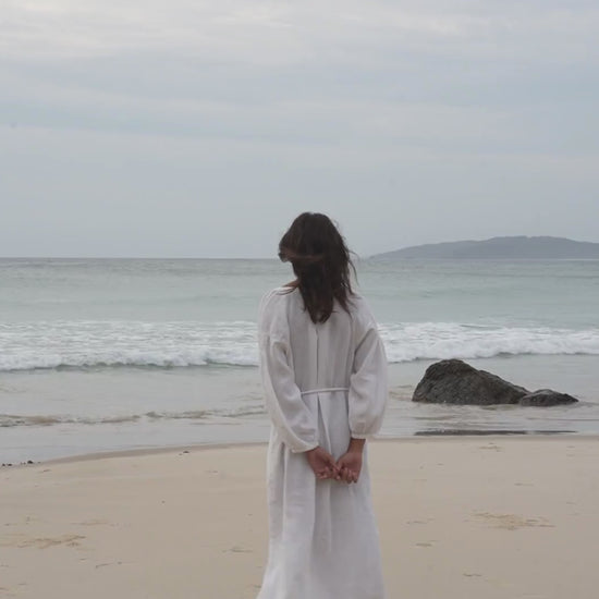 LILLY PILLY Skylar linen dress in ivory