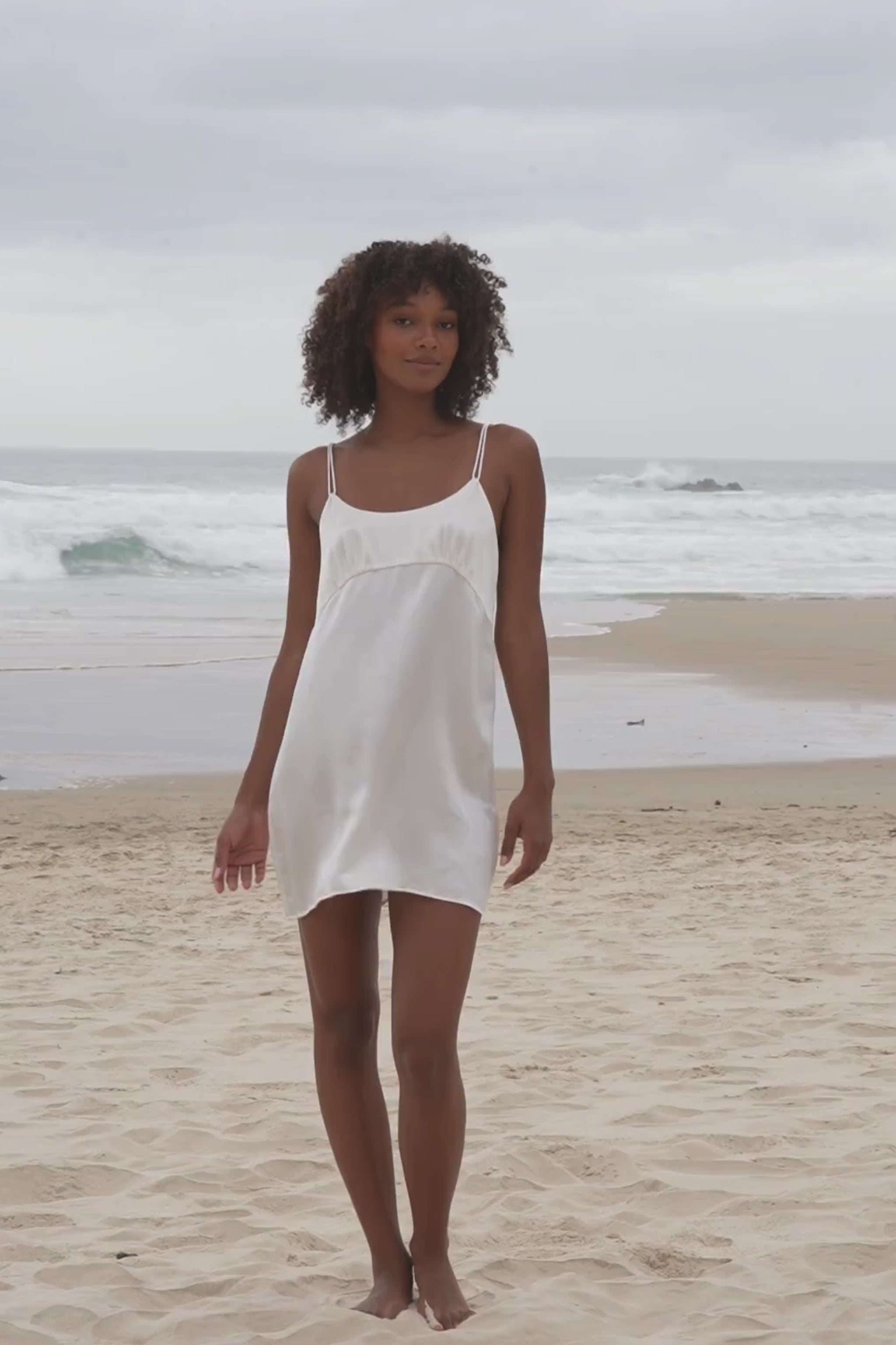 Lilly Pilly Collection bluesign® certified silk Ella slip in Ivory